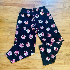 Vintage Silk Floral Trousers